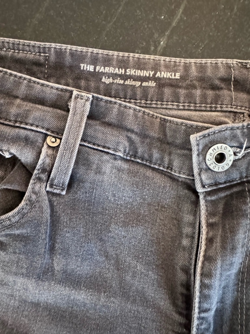 Ag Adriano Goldschmied Faded Black Denim Jeans